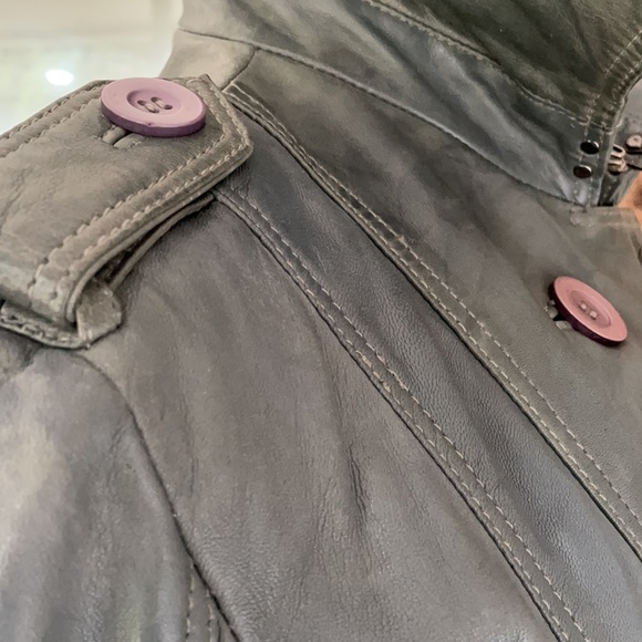 Bod Christensen slate leather 3/4 length jacket - Picture 10 of 14